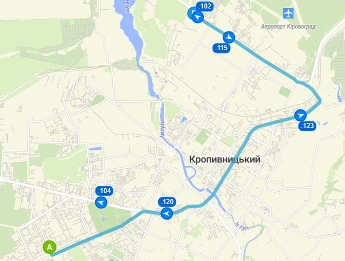 Маршрут руху тролейбуса 4