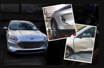 Процесс кузовного ремонта автомобиля с рихтовкой и покраской в профессиональном автосервисе