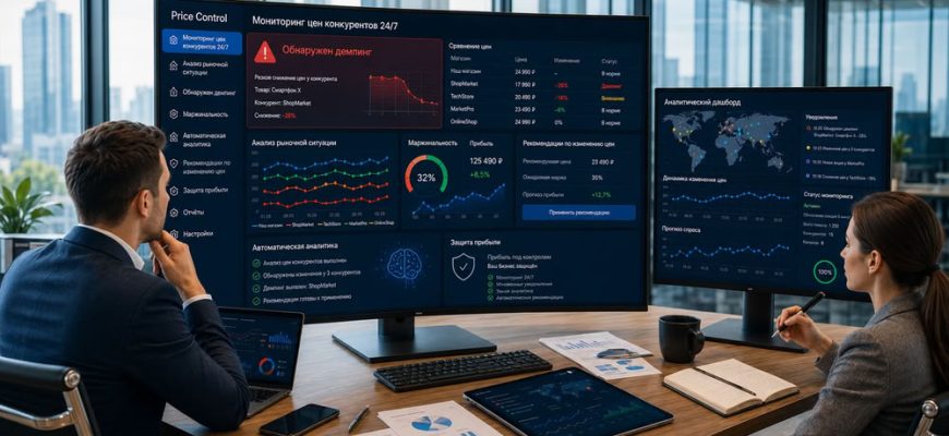 Коммерческий директор и аналитик используют Price Control для выявления демпинга, мониторинга цен и защиты прибыли компании.