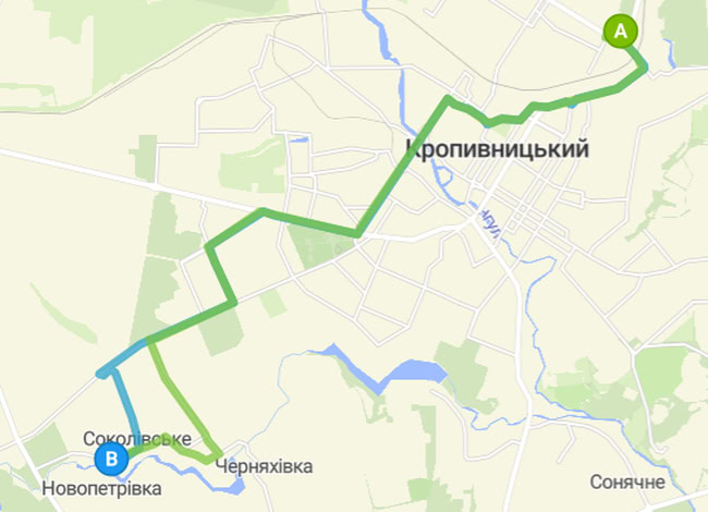 Расписание маршрутки 500 в Кропивницком
