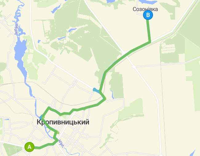 Расписание маршрутки 283 в Кропивницком