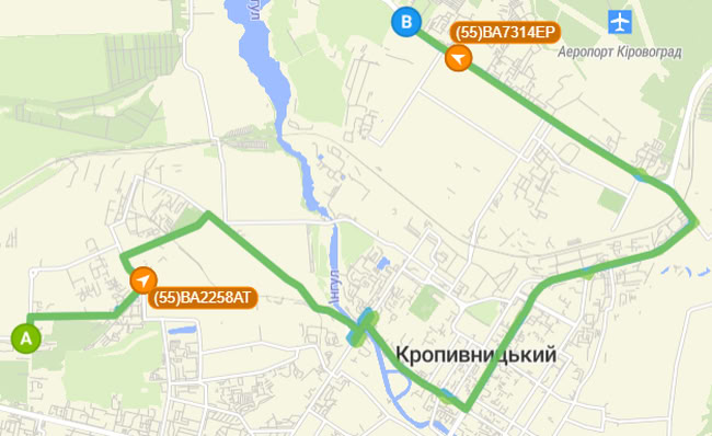 Расписание маршрутки 55 в Кропивницком
