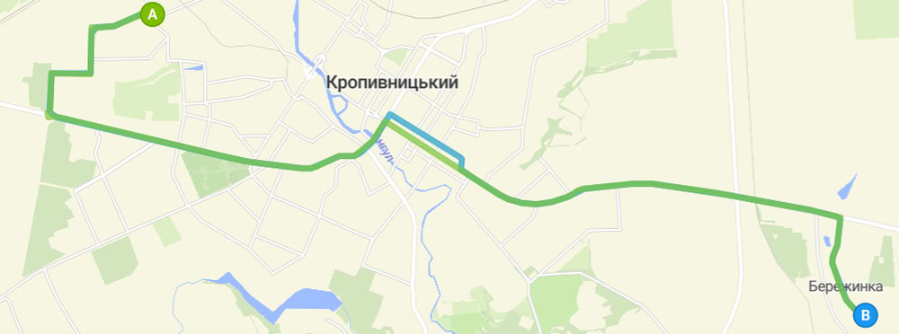 Расписание маршрутки 284 в Кропивницком