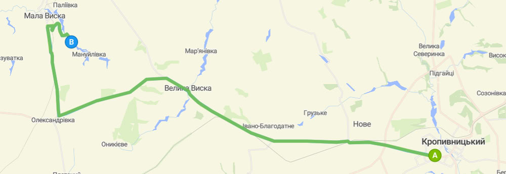Расписание автобуса Кропивницкий - Мануйловка