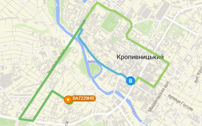 Расписание маршрутки 17 в Кропивницком